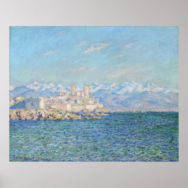 Antiber, eftermiddagseffekt - Claude Monet Poster (Framsidan)