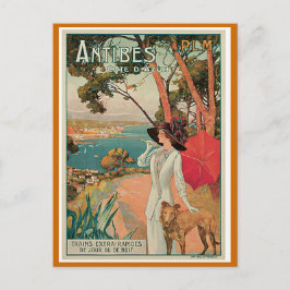 "Antiber, Frankrike" Vintage resor Vykort