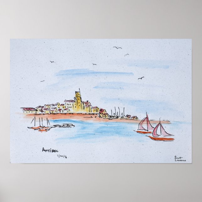 Antiber på Medelhavet, Frankrike Poster (Framsidan)