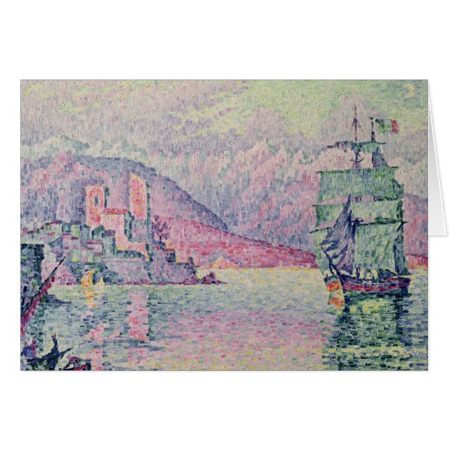 Antibes Afton, 1914 Hälsningskort (Framsidan Horizontal)