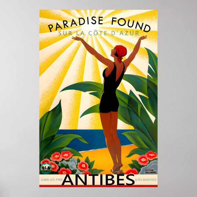 Antibes Cote D'Azur Frankrike Resa Poster (Framsidan)