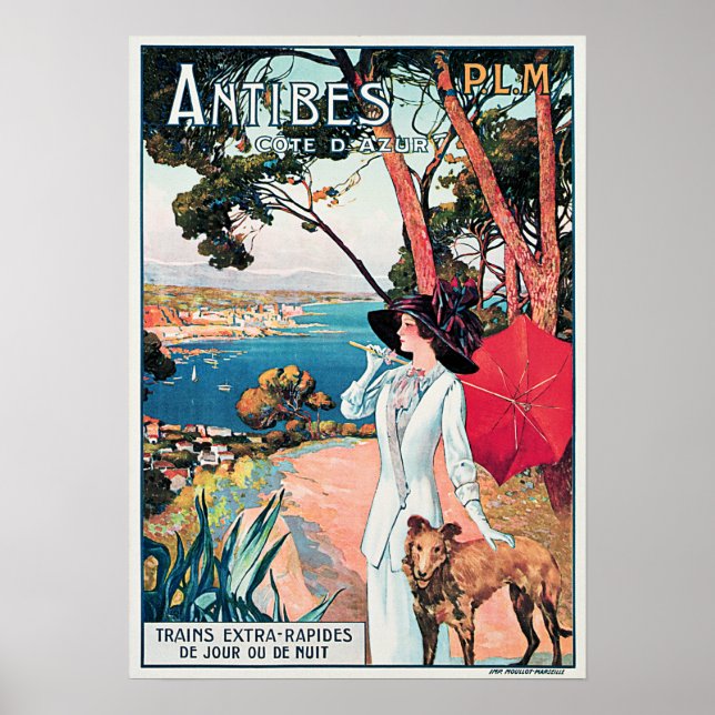 ANTIBES Cote D'Azur Fransk Resort by PLM Railways Poster (Framsidan)