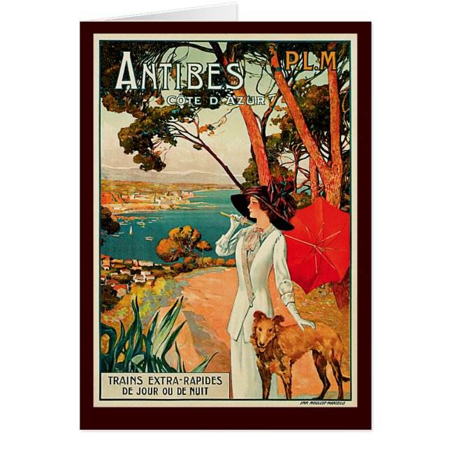 Antibes Cote d'Azur Hälsningskort (Framsidan)