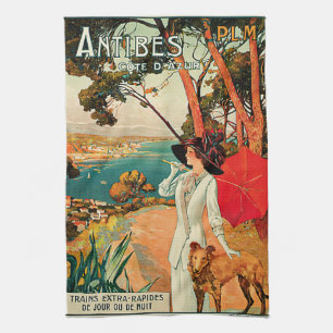 Antibes Cote d'Azur Kökshandduk