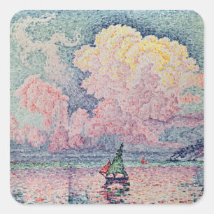 Antibes det rosa molnet, 1916 fyrkantigt klistermärke