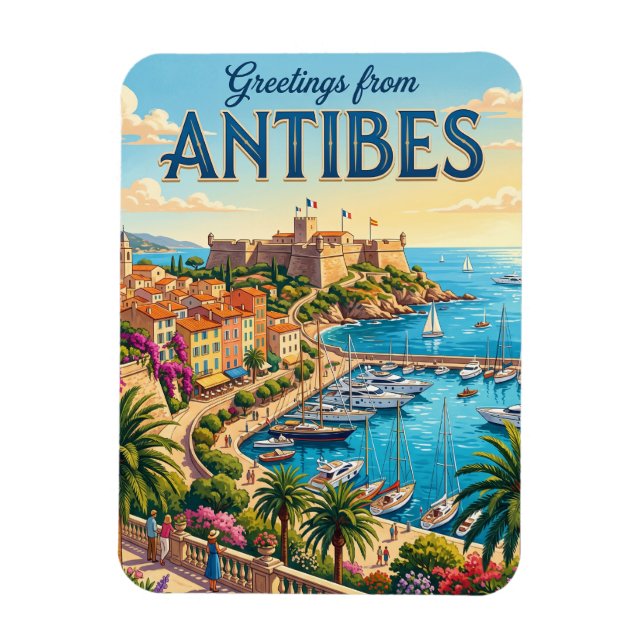Antibes Frankrike Magnet (Vertikal)