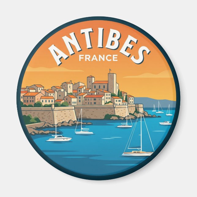 Antibes Frankrike Magnet (Framsidan)
