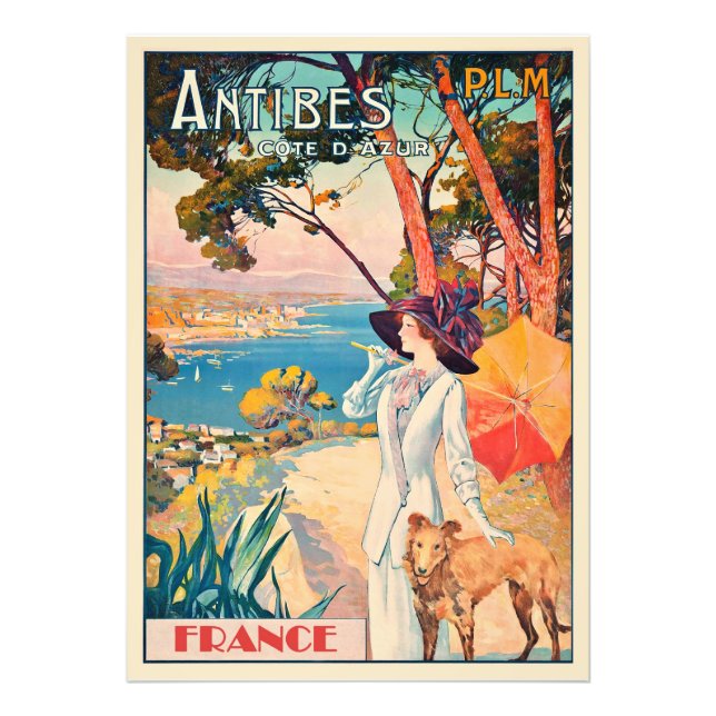 Antibes, Frankrike resaffisch, Fototryck (Framsidan)