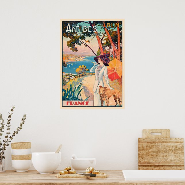 Antibes, Frankrike resaffisch Poster (Kök)
