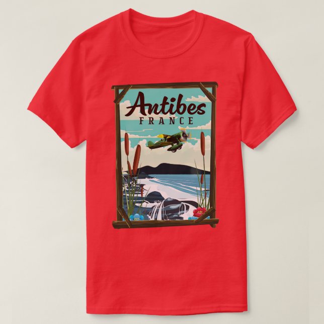 Antibes Frankrike-reseaffisch T Shirt (Design framsida)