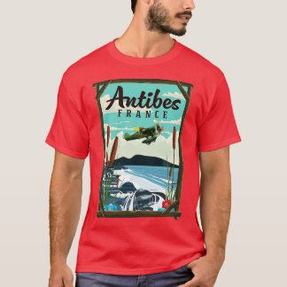 Antibes Frankrike-reseaffisch T Shirt