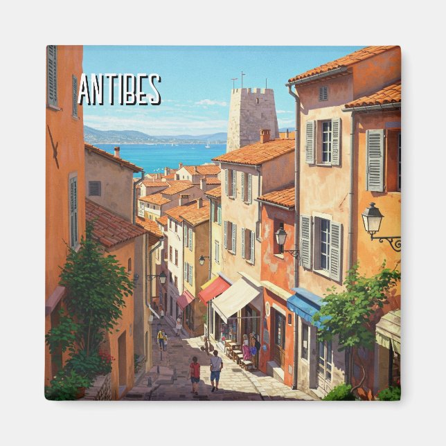 Antibes Frankrike Travel Magnet (Framsidan)