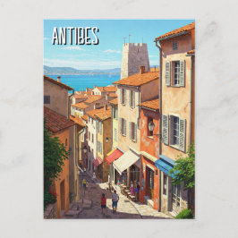 Antibes Frankrike Travel Vykort