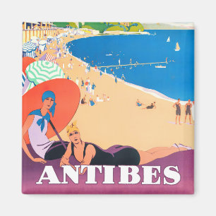 Antibes Frankrike vintage resor magnet