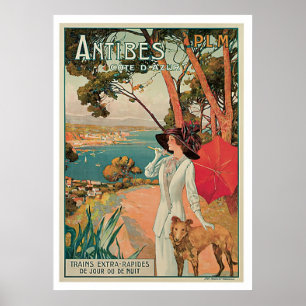 Antibes Frankrike Vintage resor Poster