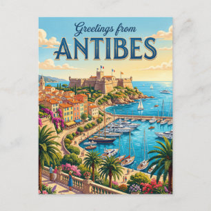 Antibes Frankrike Vykort