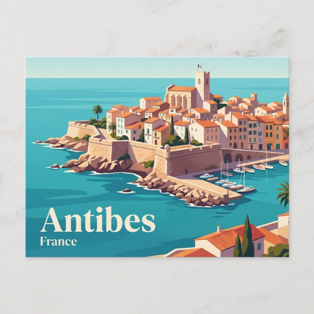 Antibes Frankrike Vykort (Framsida)