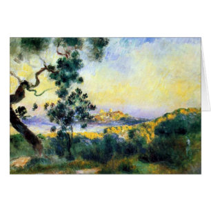 Antibes frankriken Renoir landskap målningkortet Hälsningskort