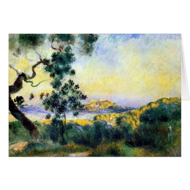 Antibes frankriken Renoir landskap målningkortet Hälsningskort (Framsidan Horizontal)