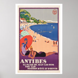 Antibes Franska Rivieran Côte d'Azur Frankrike Vin Poster