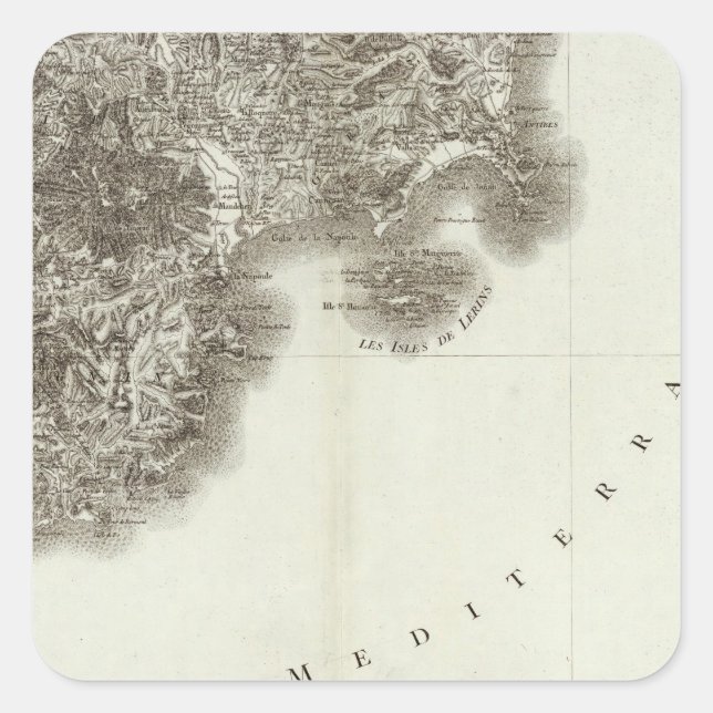 Antibes Fyrkantigt Klistermärke (Framsida)