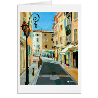 Antibes Gatuscen Tryckt Kort