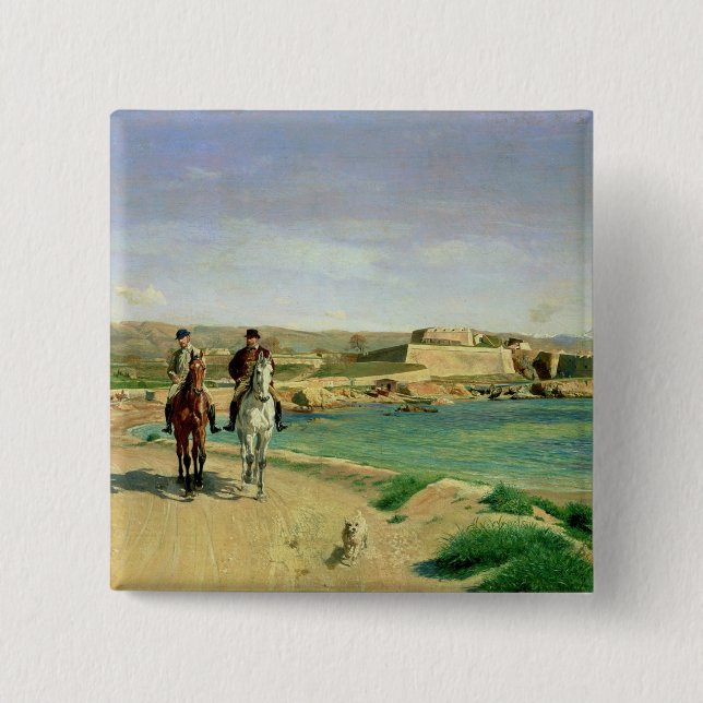 Antibes hästritten, 1868 knapp (Framsida)