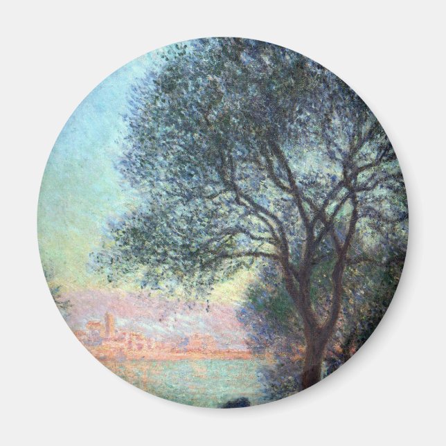 Antibes i morgon av Claude Monet Magnet (Framsidan)