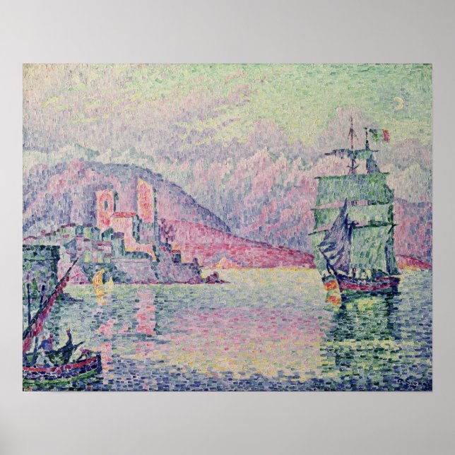 Antibes, kvällstid 1914 poster (Framsidan)