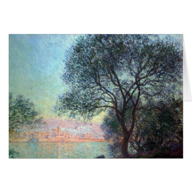 Antibes på morgonen av Claude Monet Hälsningskort (Framsidan Horizontal)