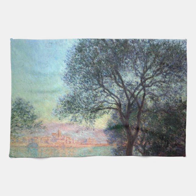 Antibes på morgonen av Claude Monet Kökshandduk (Horisontell)