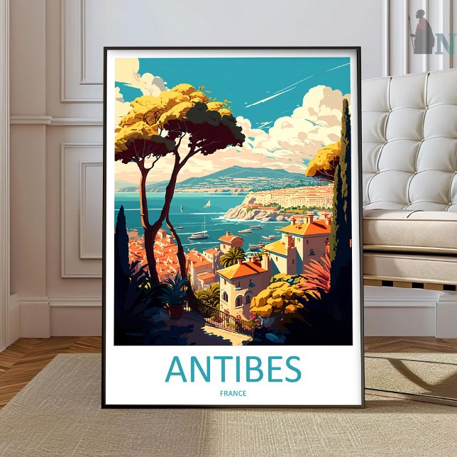 Antibes Resa Tryck Väggkonst Antibes Vägghängande (Skapare uppladdad)
