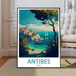 Antibes Resa Tryck Väggkonst Antibes Vägghängning