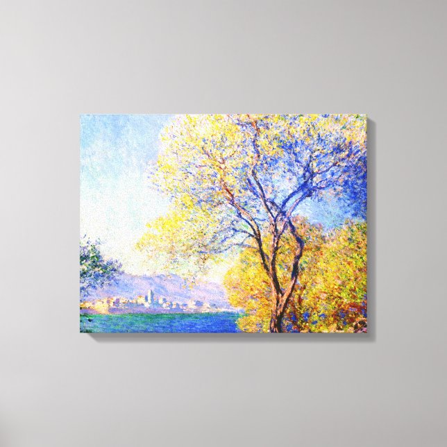 Antibes Seen från Salis Gardens Claude Monet Canvastryck (Framsida)