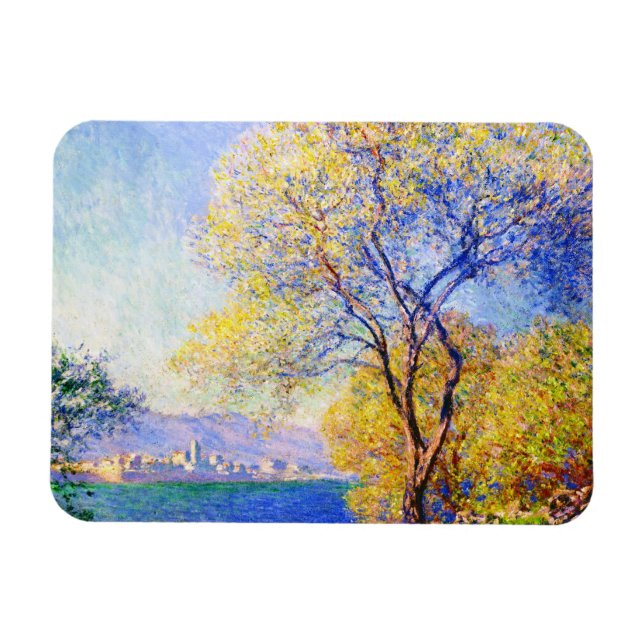 Antibes Seen från Salis Gardens Claude Monet Magnet (Horisontell)