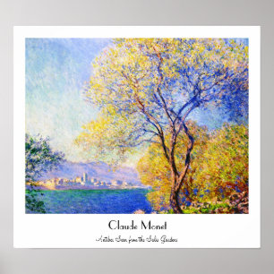 Antibes Seen från Salis Gardens Claude Monet Poster