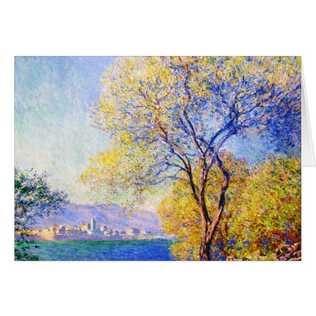 Antibes som ses från Salisen, arbeta i trädgården OBS Kort (Framsidan Horizontal)