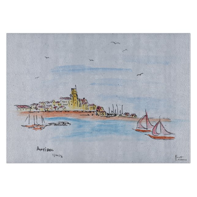 Antibes vid Medelhavet, Frankrike (Framsidan)