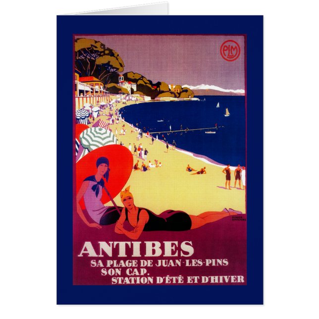 Antibes Vintage PosterEurope Hälsningskort (Framsidan)