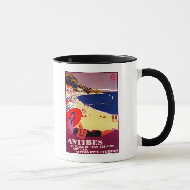 Antibes Vintage PosterEurope Mugg (Höger)