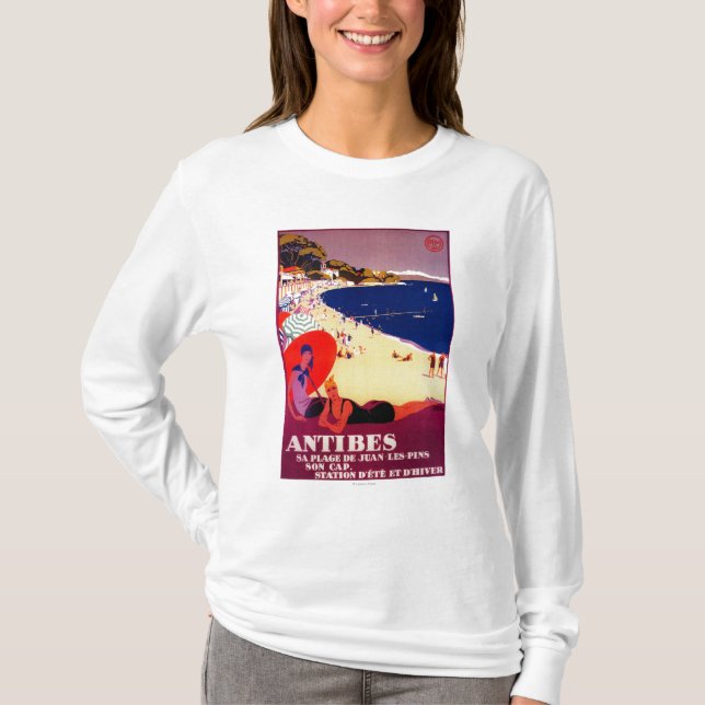 Antibes Vintage PosterEurope Tee (Framsida)