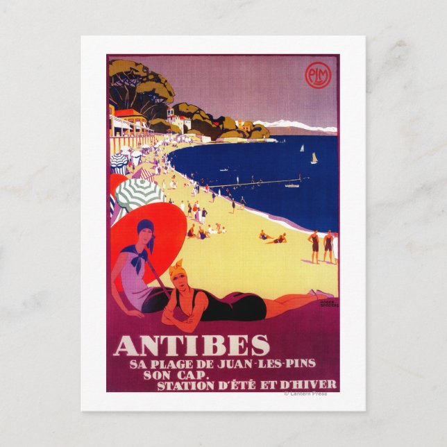 Antibes Vintage PosterEurope Vykort (Framsida)