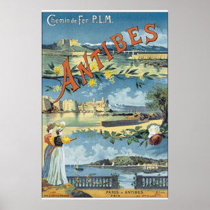 Antibes Vintage resor Poster