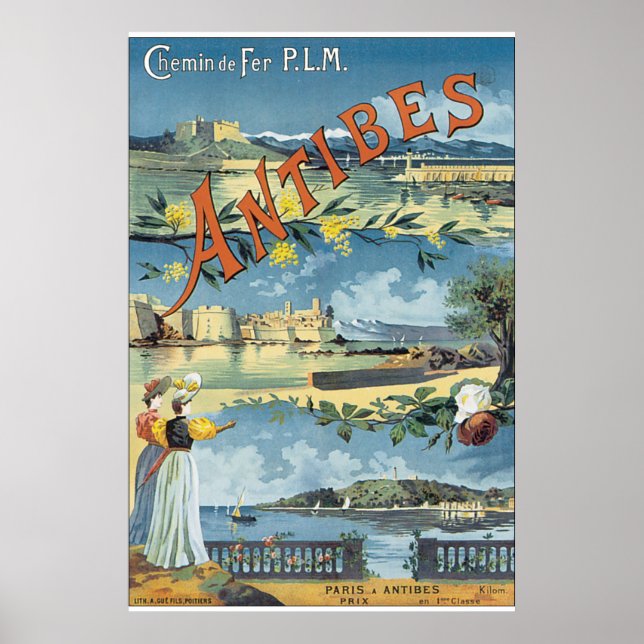 Antibes Vintage resor Poster (Framsidan)