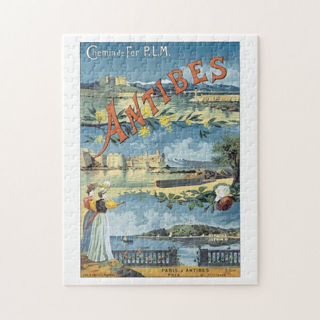 Antibes vintage resoraffisch pussel (Vertikal)