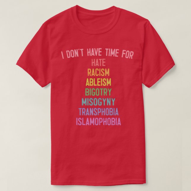 AntiBigotry FadedStyle Typography Design T Shirt (Design framsida)