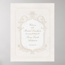 Antic Rococo Bröllnslunch Shower Välkommen Poster