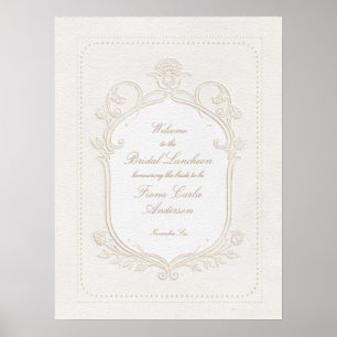 Antic Rococo Bröllnslunch Shower Välkommen Poster