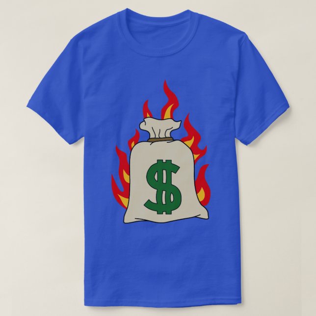 Anticapitalist Burning Money T Shirt (Design framsida)