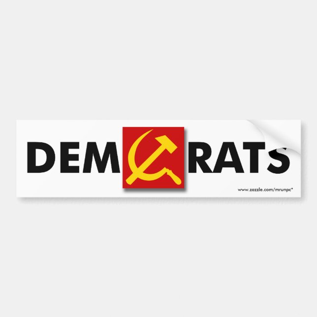 Antidemokratisk stötfångare av typen "DemRats" Bildekal (Framsidan)